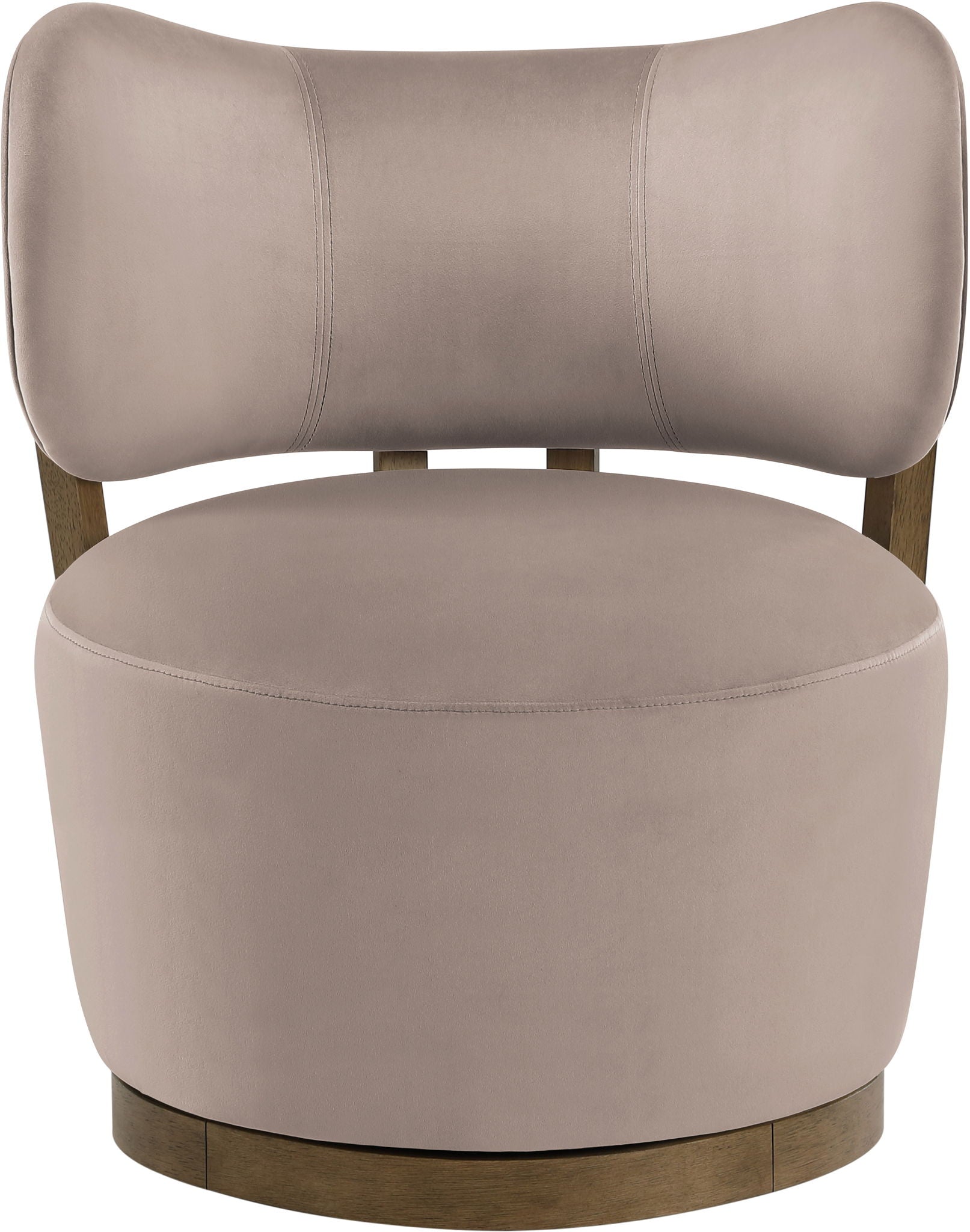 Elara - Velvet Upholstered Swivel Accent Chair - Taupe