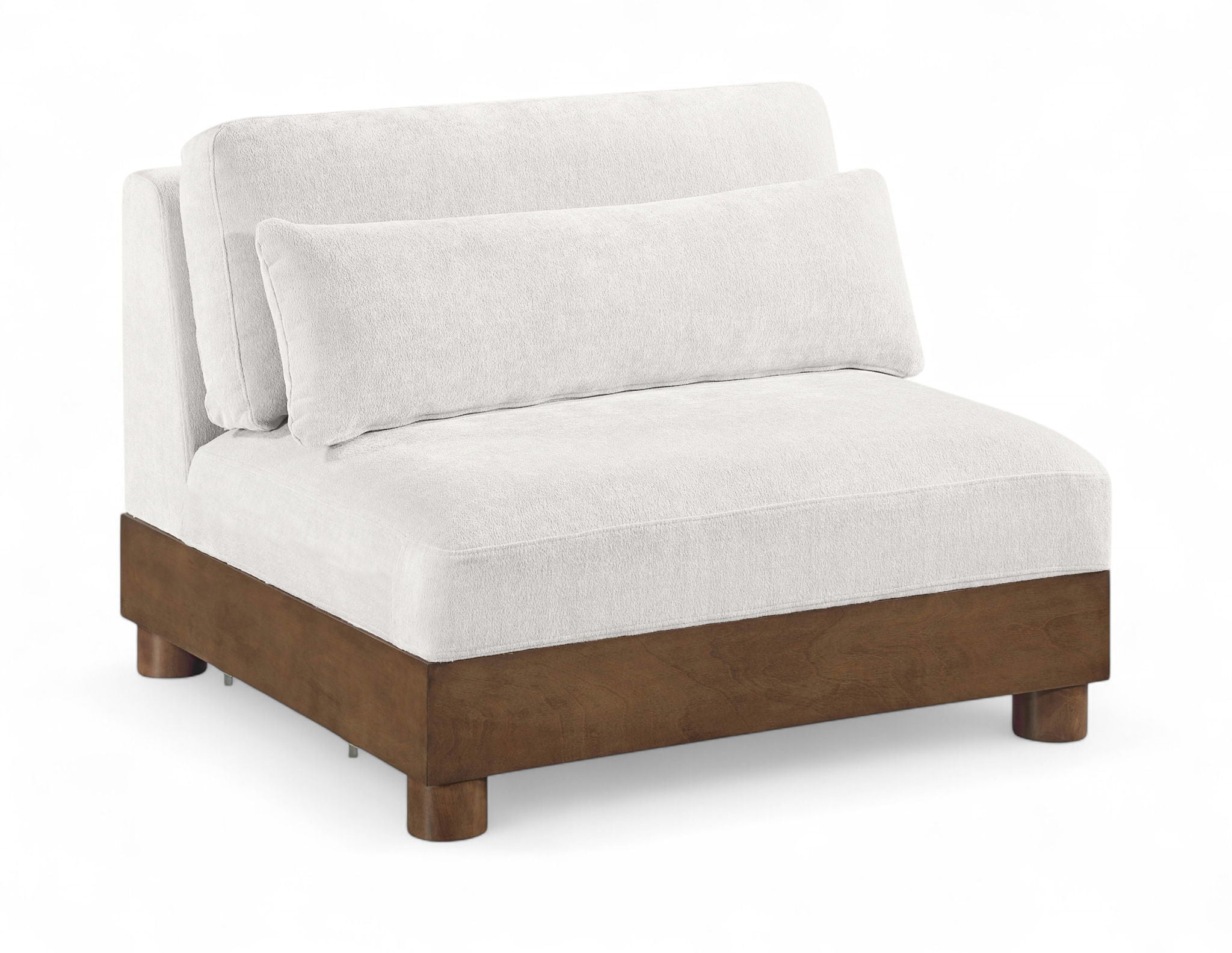Turin - Chenille Fabric Upholstered Modular Armless Chair