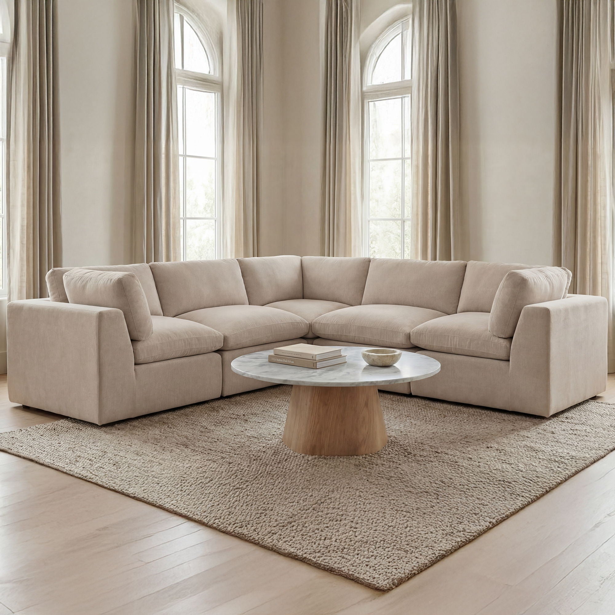 Cates - Corner Chair - Pebble