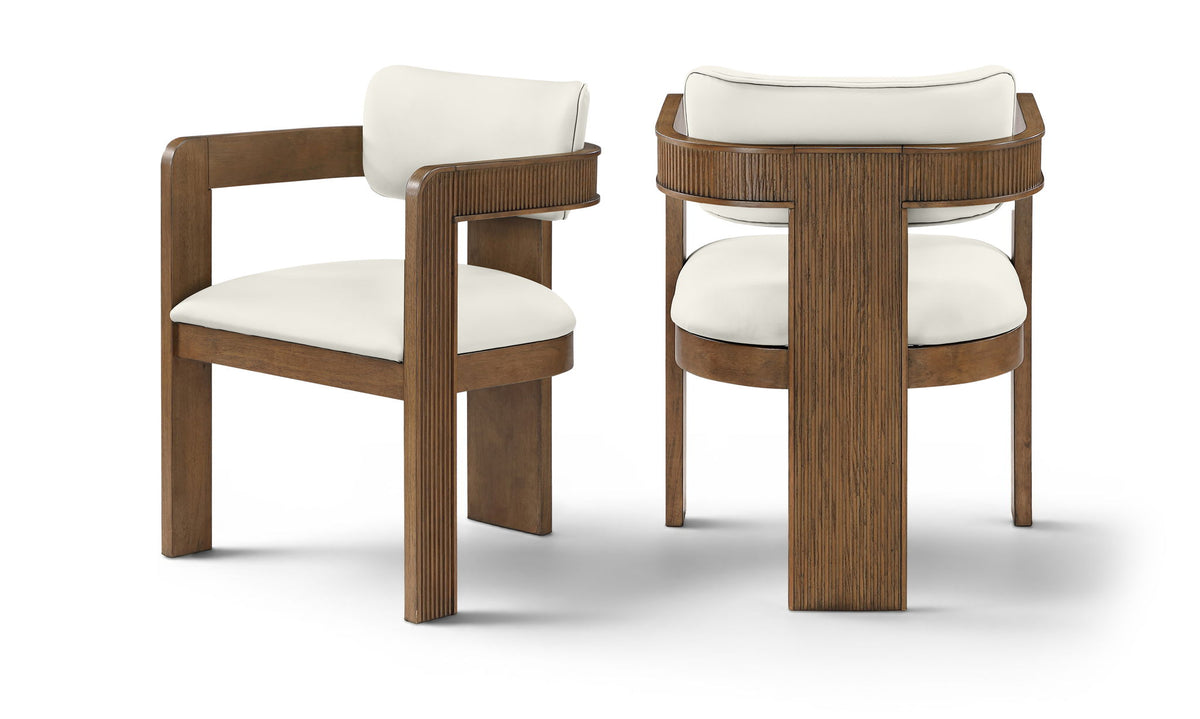 Sacha - Vegan Leather Upholstered Dining Chair With Brown Base (Set of 2)