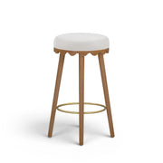 Oodle - Performance Vegan Mohair Light Walnut Stool