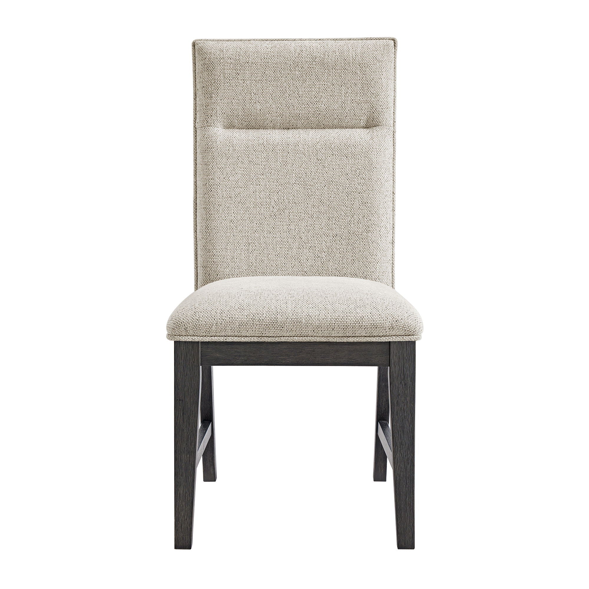 Axel - Fabric Dining Chair (Set of 2) - Light Gray / Espresso