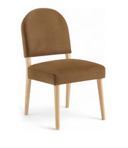 Varinelle - Velvet Upholstered Dining Chair (Set of 2) - Saddle
