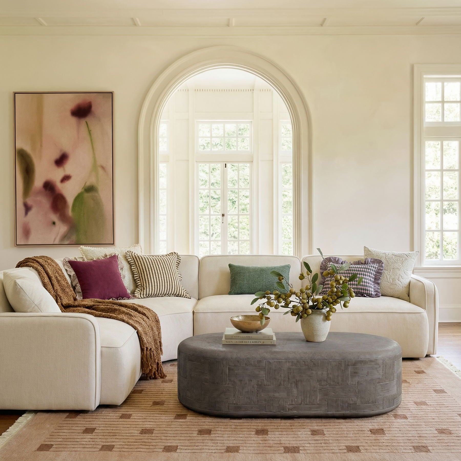 Suraya - Concrete Rounded Coffee Table