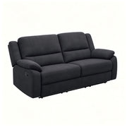 2 Seat Manual Reclining Loveseat With 150° Recline & Footrest - Black