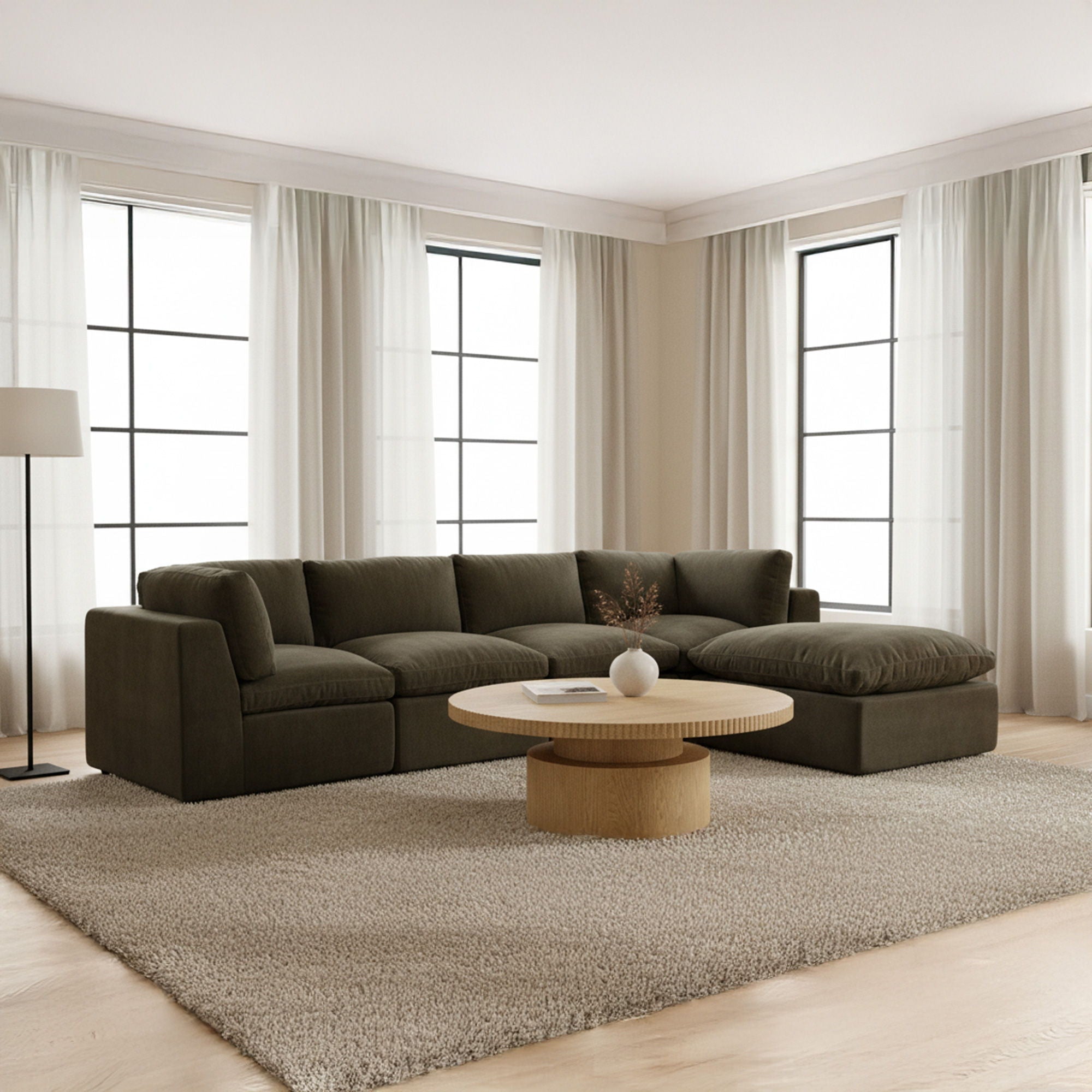 Cates - Slipper Chair - Dark Green