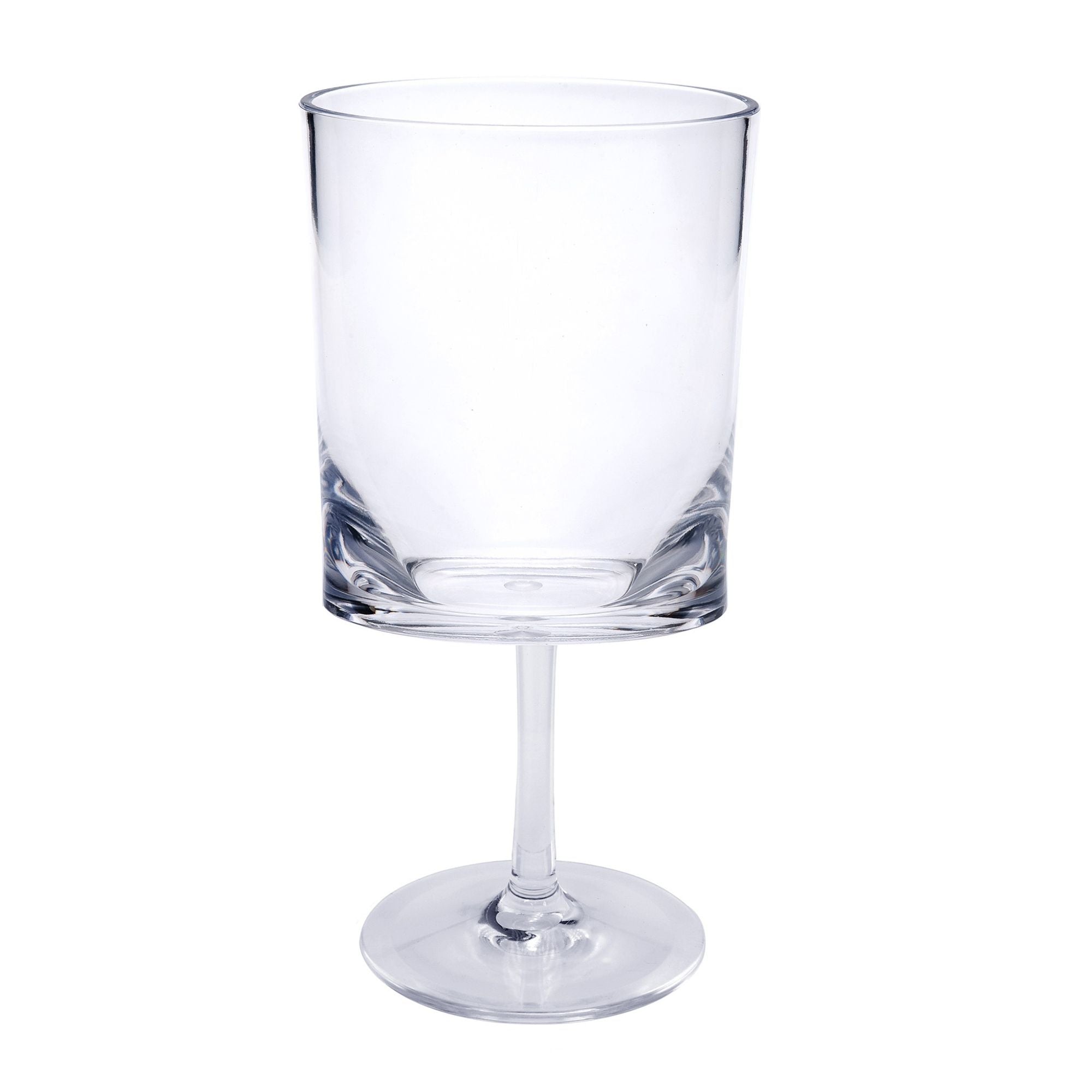Leadingware Oval Halo Plastic Wine Glasses (Set of 4)