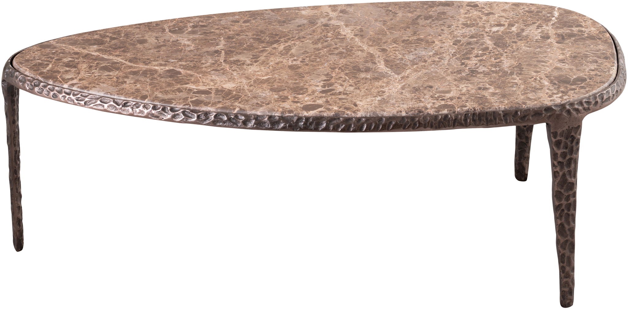 Gild - Aluminum Base And Genuine Marble Top Table - Bronze Finish