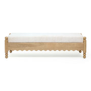 Thelma - Performance Basketweave Bench - Cream