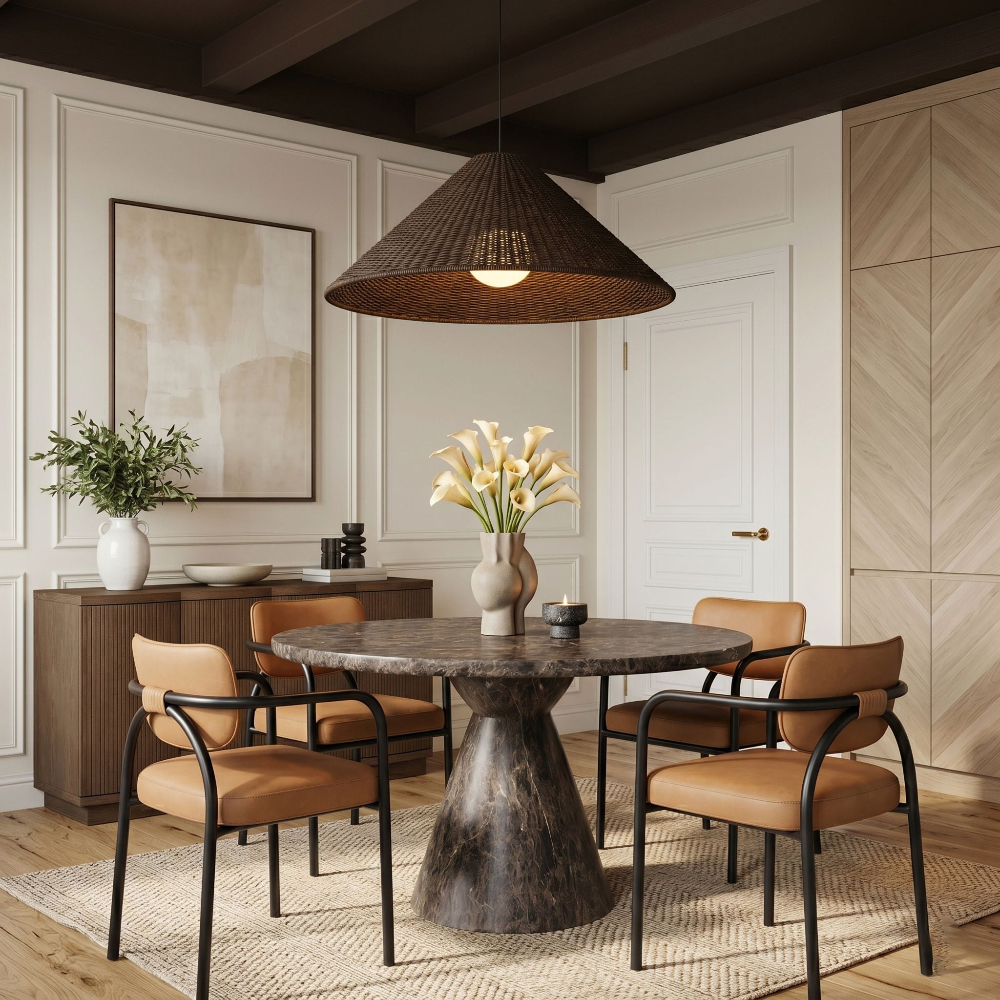Serava - Vegan Leather Upholstered Dining Chair (Set of 2)