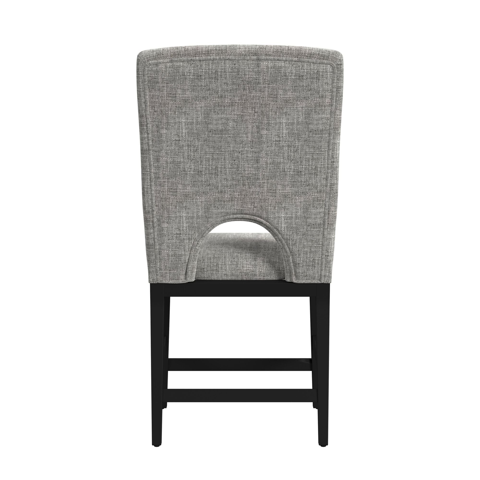 Oregon - Fabric Counter Side Chair (Set of 2) - Gray / Black