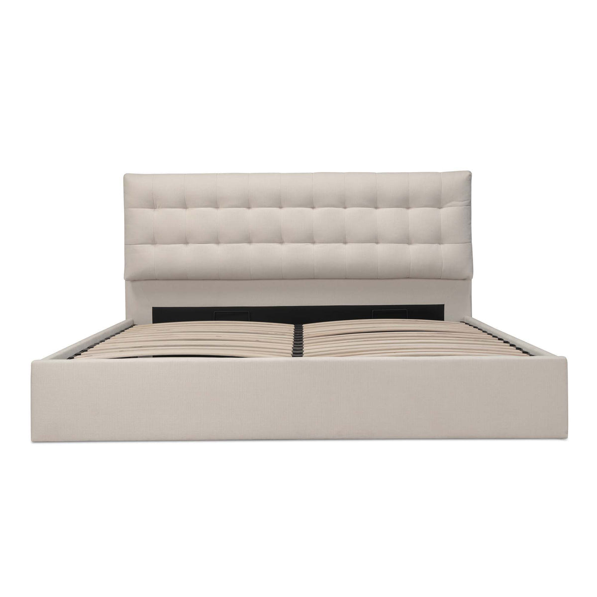 Sebastion - Queen Storage Bed - Cream