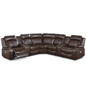Power Motion Reclining Sectional Set With Console