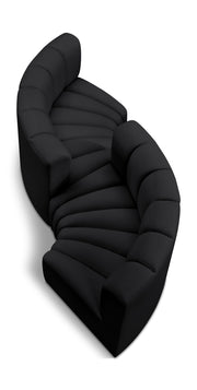 Arc - Faux Leather 4 Piece Curved Modular Sofa