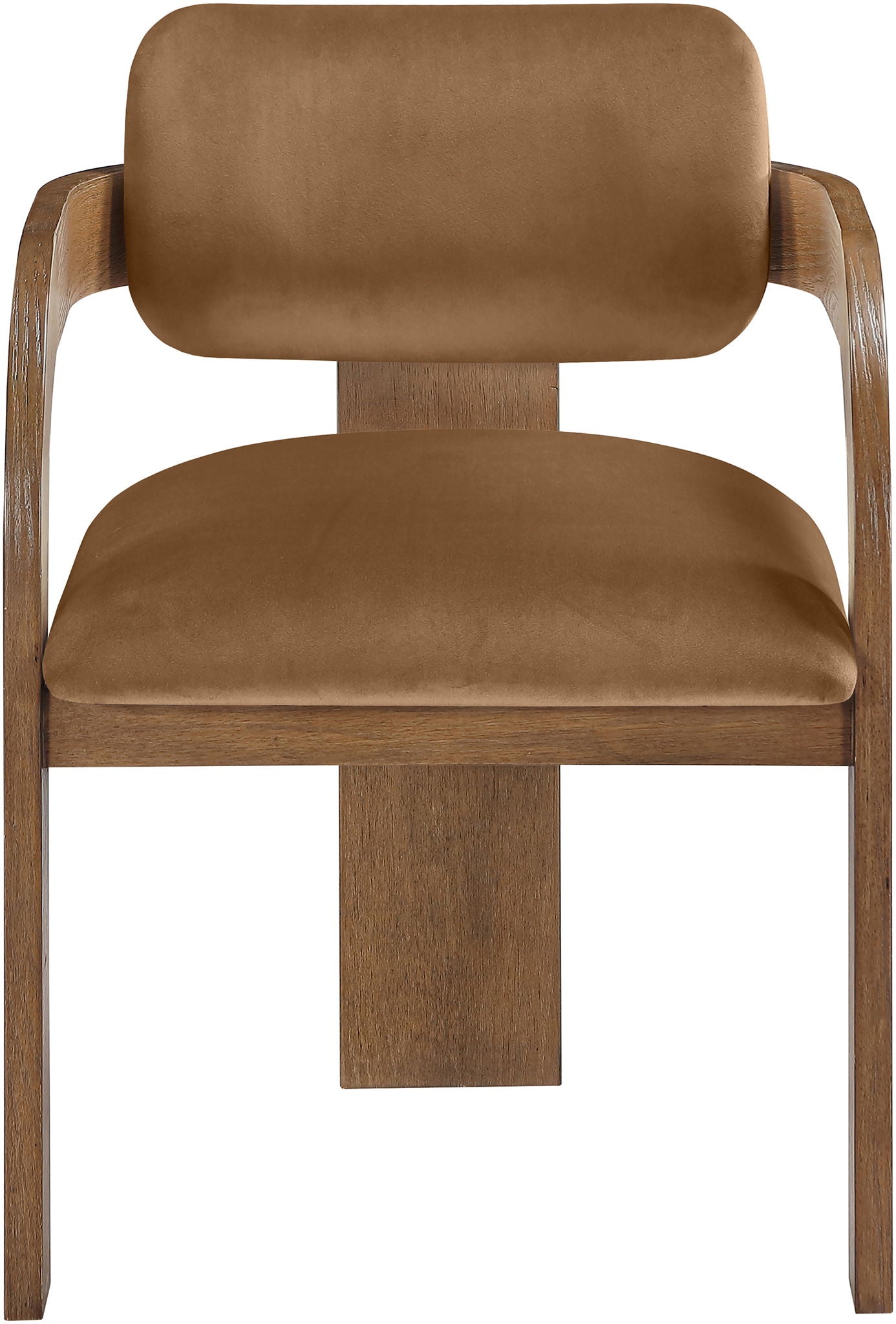 Cedra - Velvet Performance Fabric Upholstered Dining Chair (Set of 2) - Brown Frame