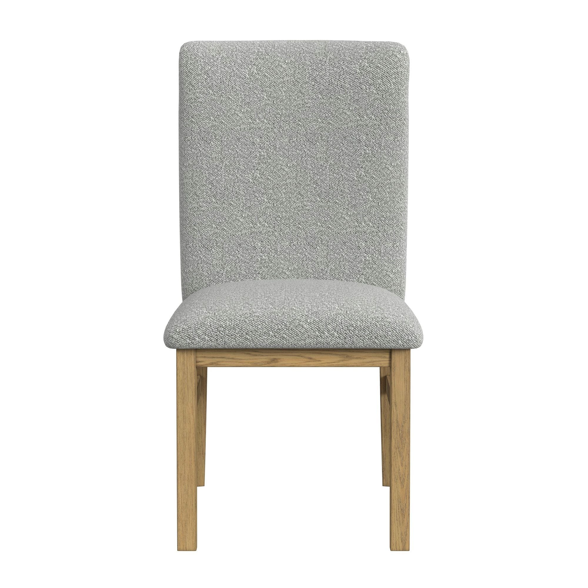 Portland - Square Back Dining Side Chair (Set of 2) - Natural / Gray
