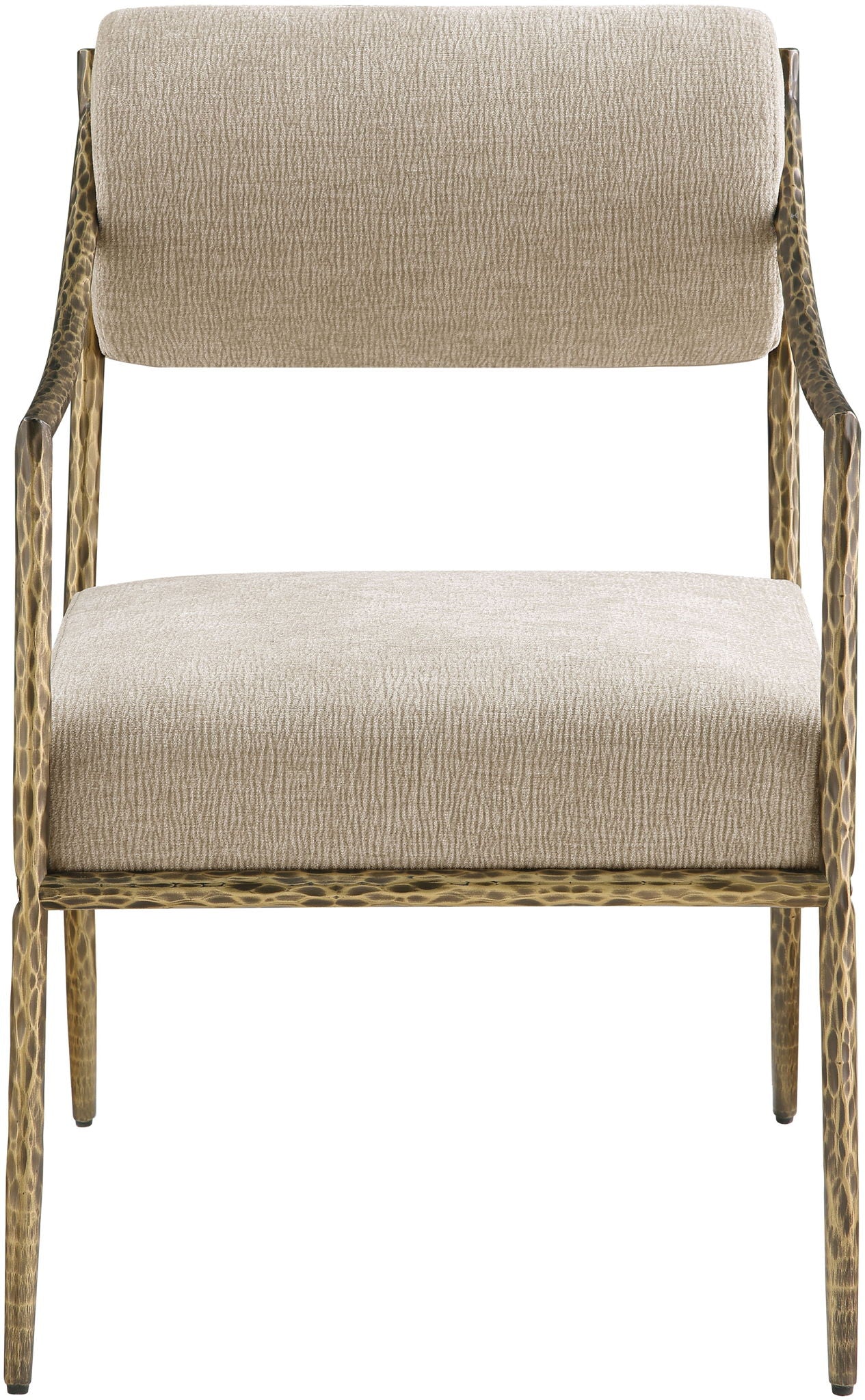 Bastille - Upholstered Dining Arm Chair (Set of 2) - Brass Frame
