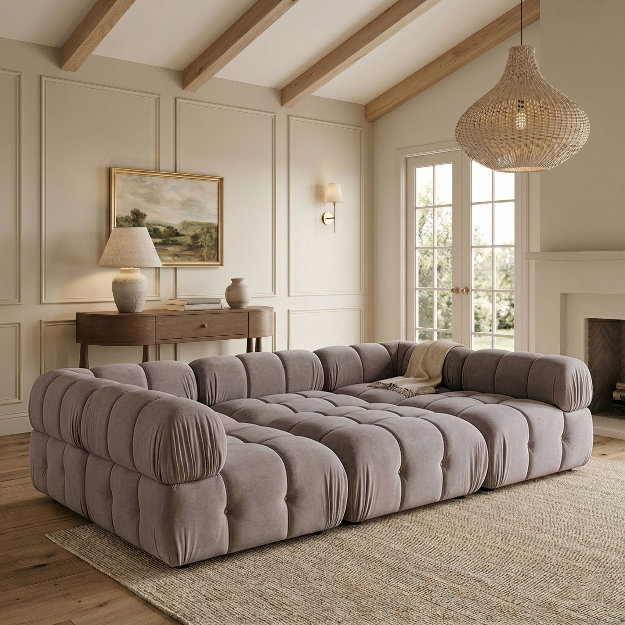Orin - Velvet 6 Piece Modular Sectional