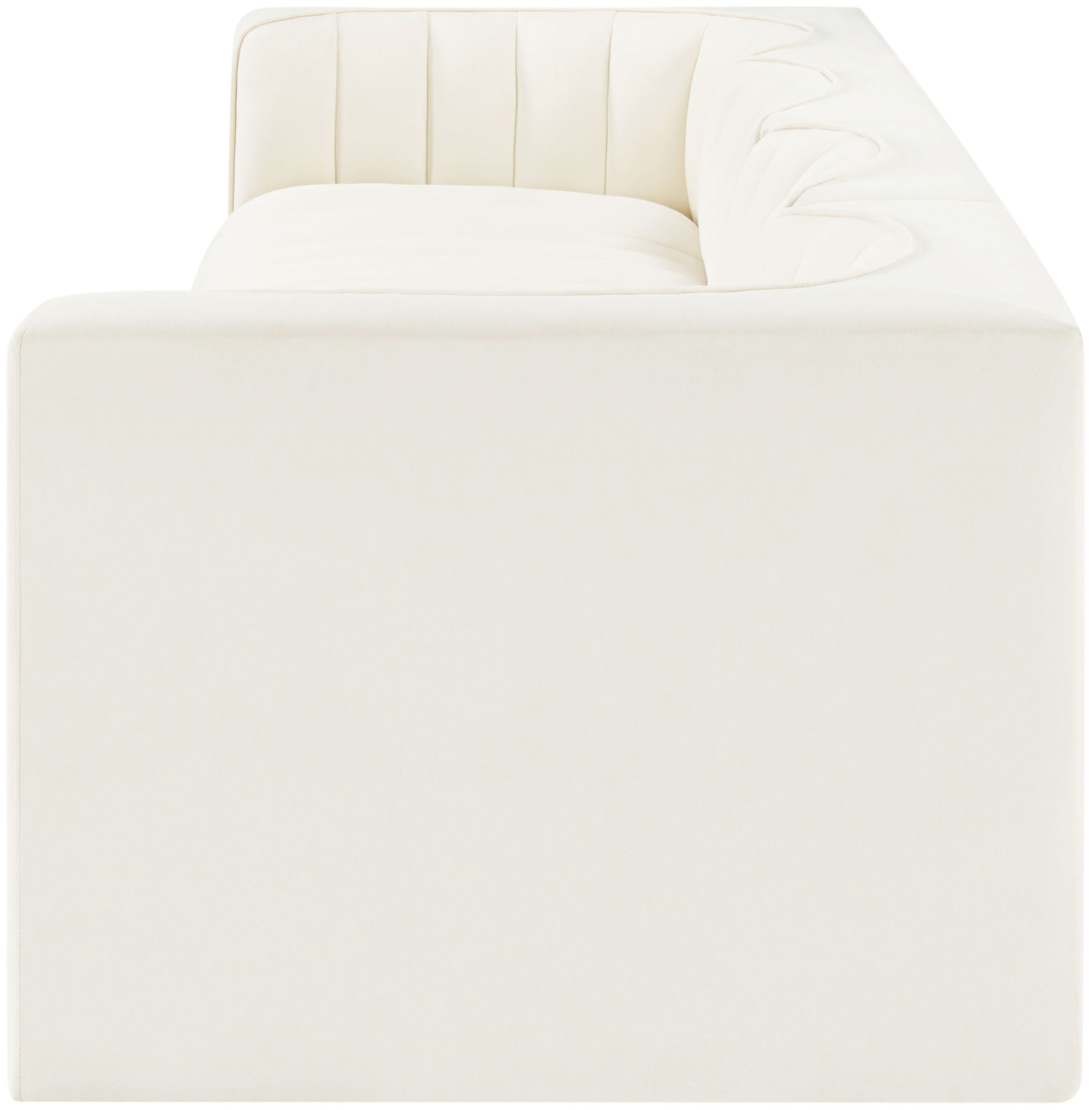 Rummi - Velvet Performance Fabric Upholstered 4 Piece Modular Sofa