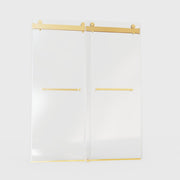Frameless Double Sliding Soft-Close Shower Door, 3 / 8" (10Mm) Thick SGCC Tempered Glass Door, Matte