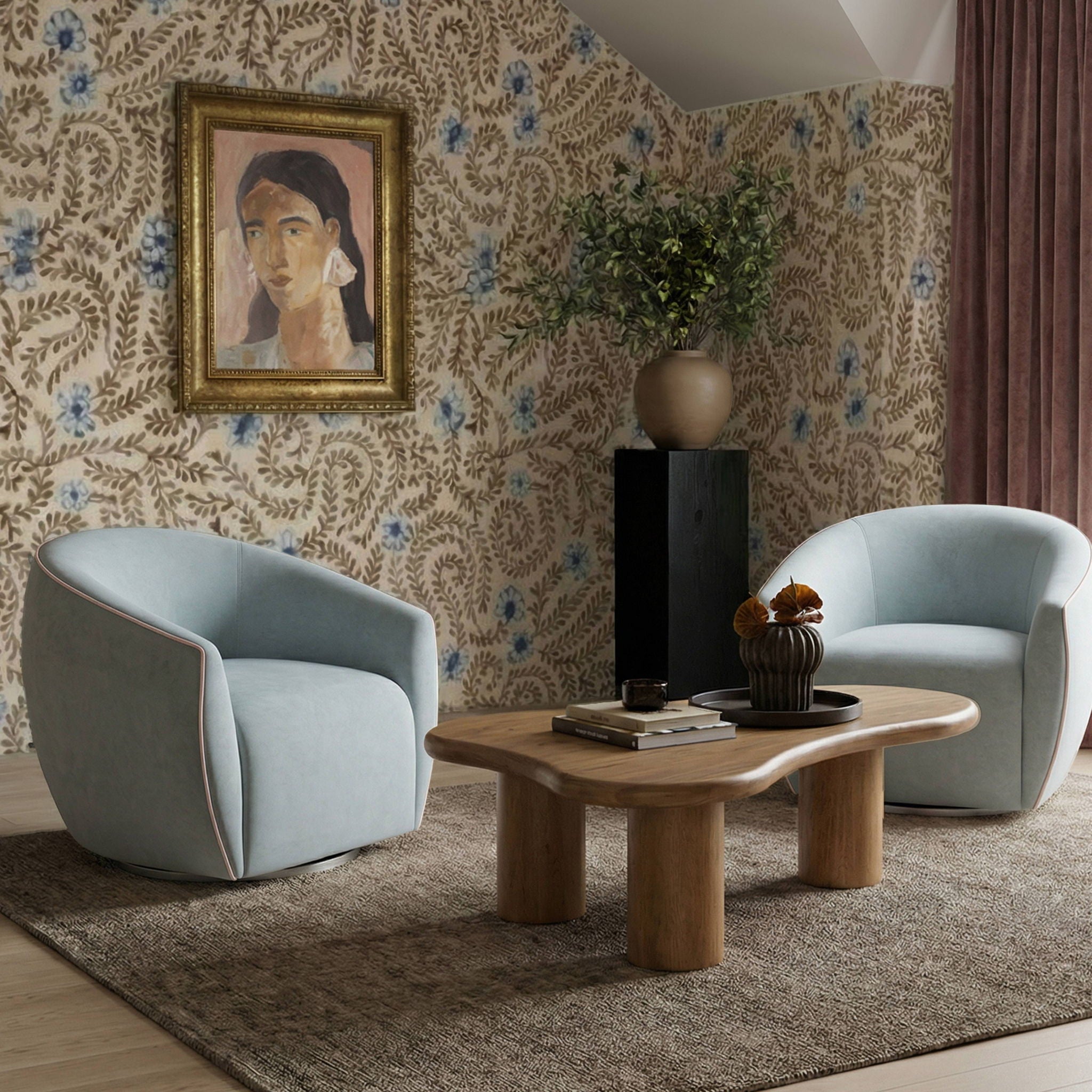 Jordan - Velvet Swivel Chair