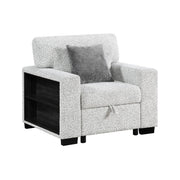 Prato - Chair With Storage And USB - Gray