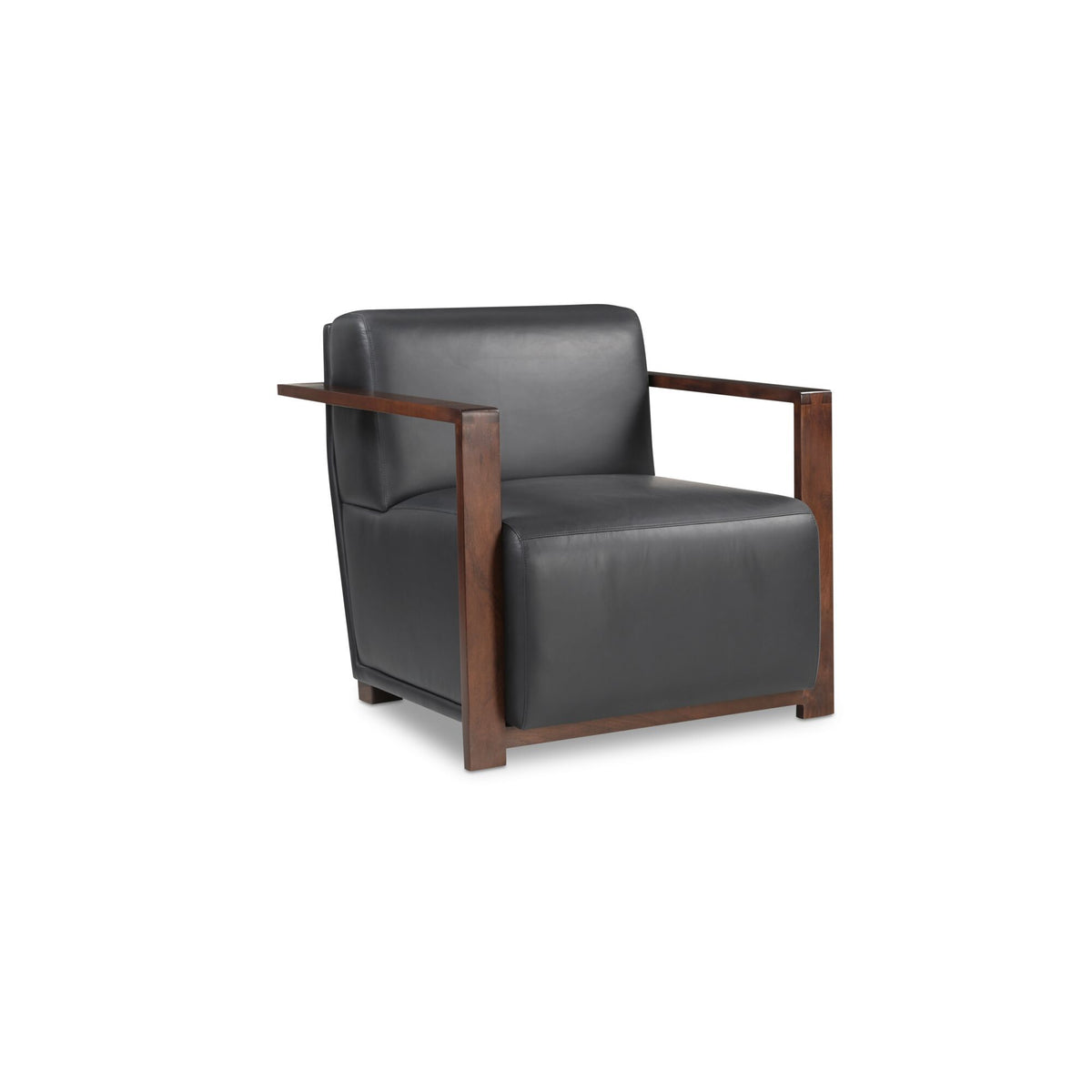 Barnes - Accent Chair - Black / Dark Brown