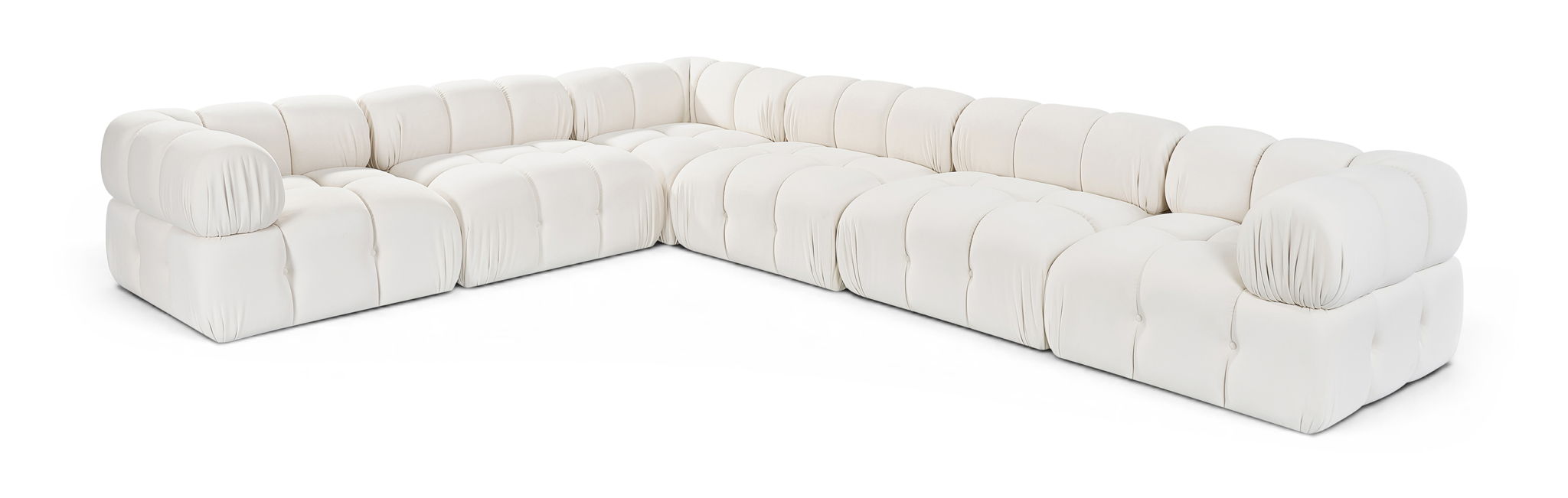 Orin - L-Shaped Velvet 6 Piece Modular Sectional