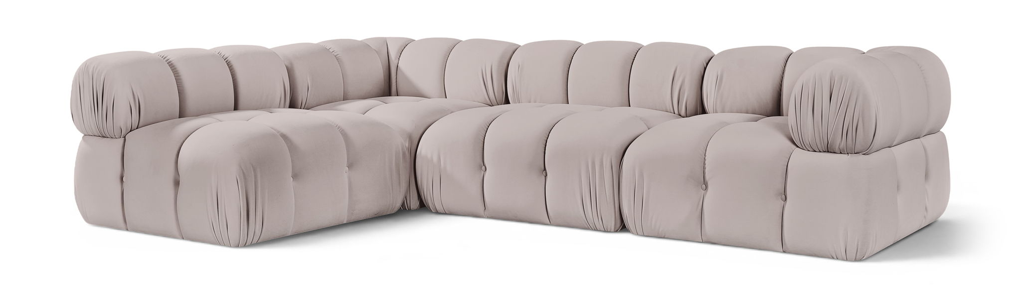 Orin - Fabric Velvet 4 Piece Modular Sectional