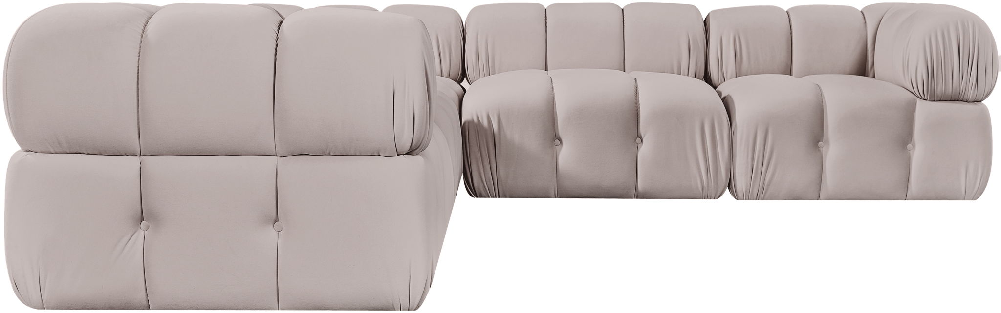 Orin - Velvet 5 Piece Modular Corner Sectional
