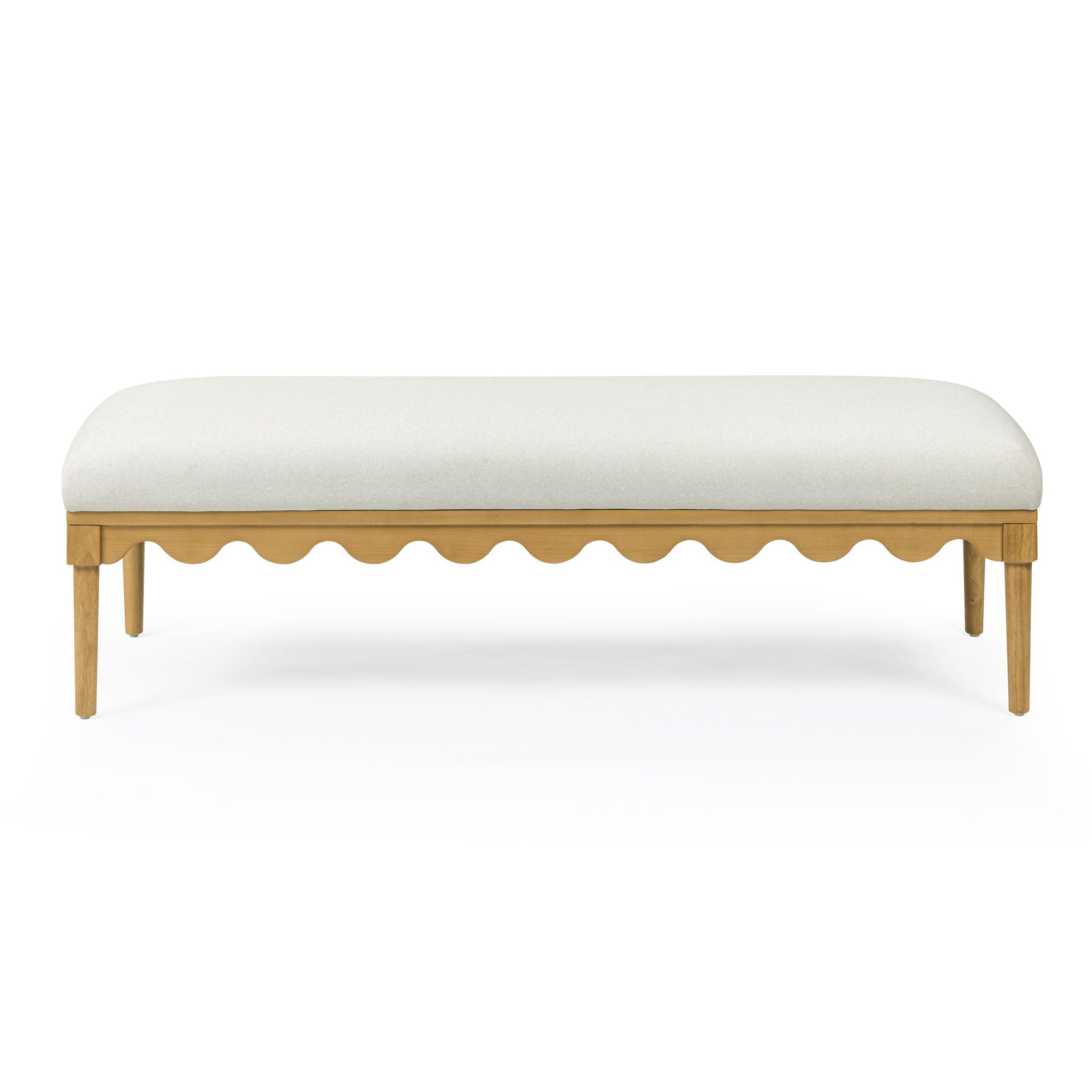 Oodle - Vegan Mohair Bench, Natural Ash Legs