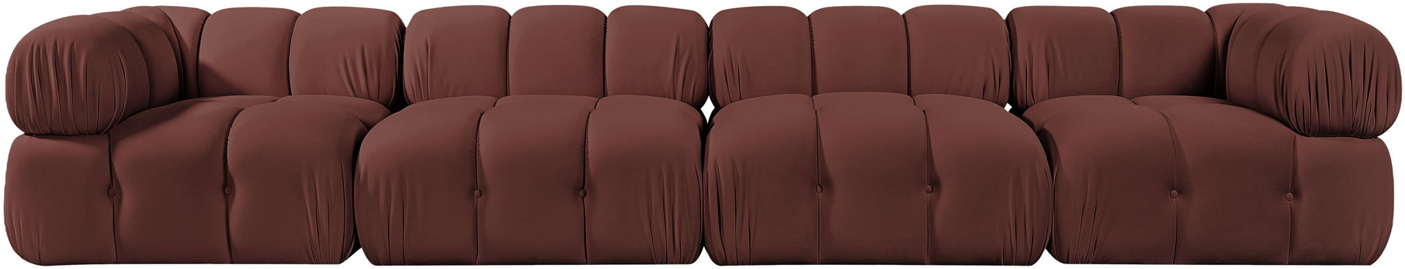Orin - Fabric Velvet 4 Piece Modular Sofa