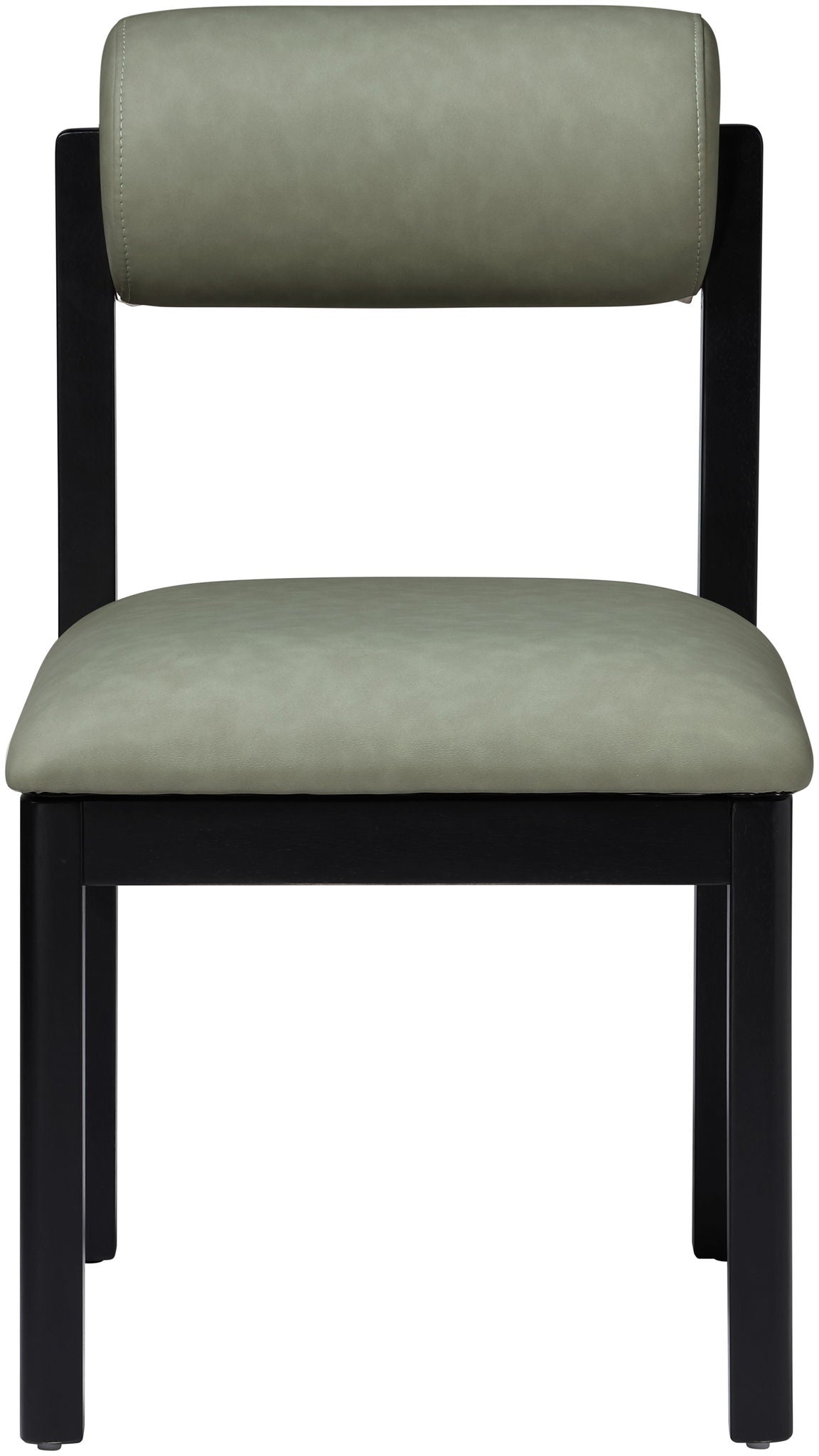Roundhill - Faux Leather Dining Chair (Set of 2) - Black Frame