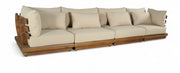 Mirella - 4 Piece Water Resistant Fabric Outdoor Patio Modular Sectional