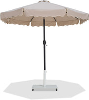 Amalfi - Aluminum Patio Umbrella - White Base / Black Pole