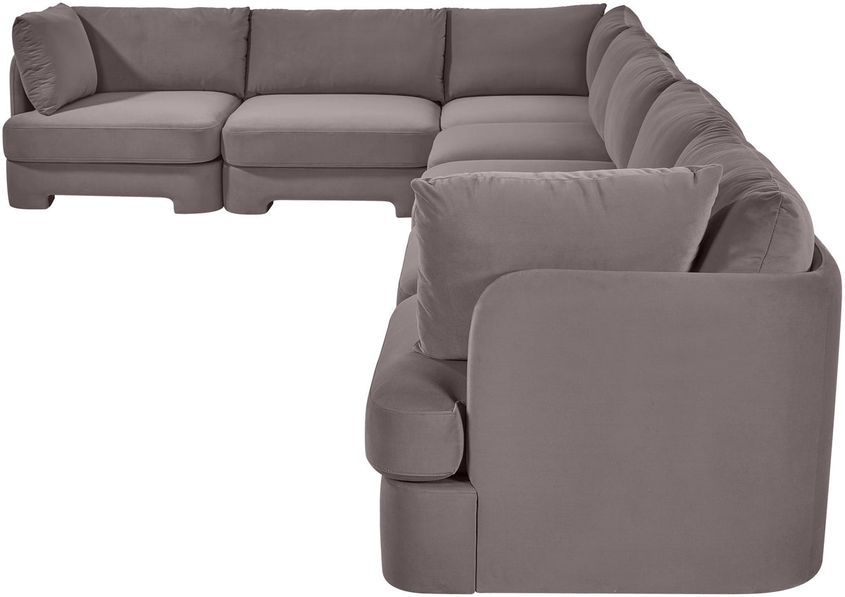 Hammond - Velvet Performance Fabric Upholstered 7 Piece Sectional