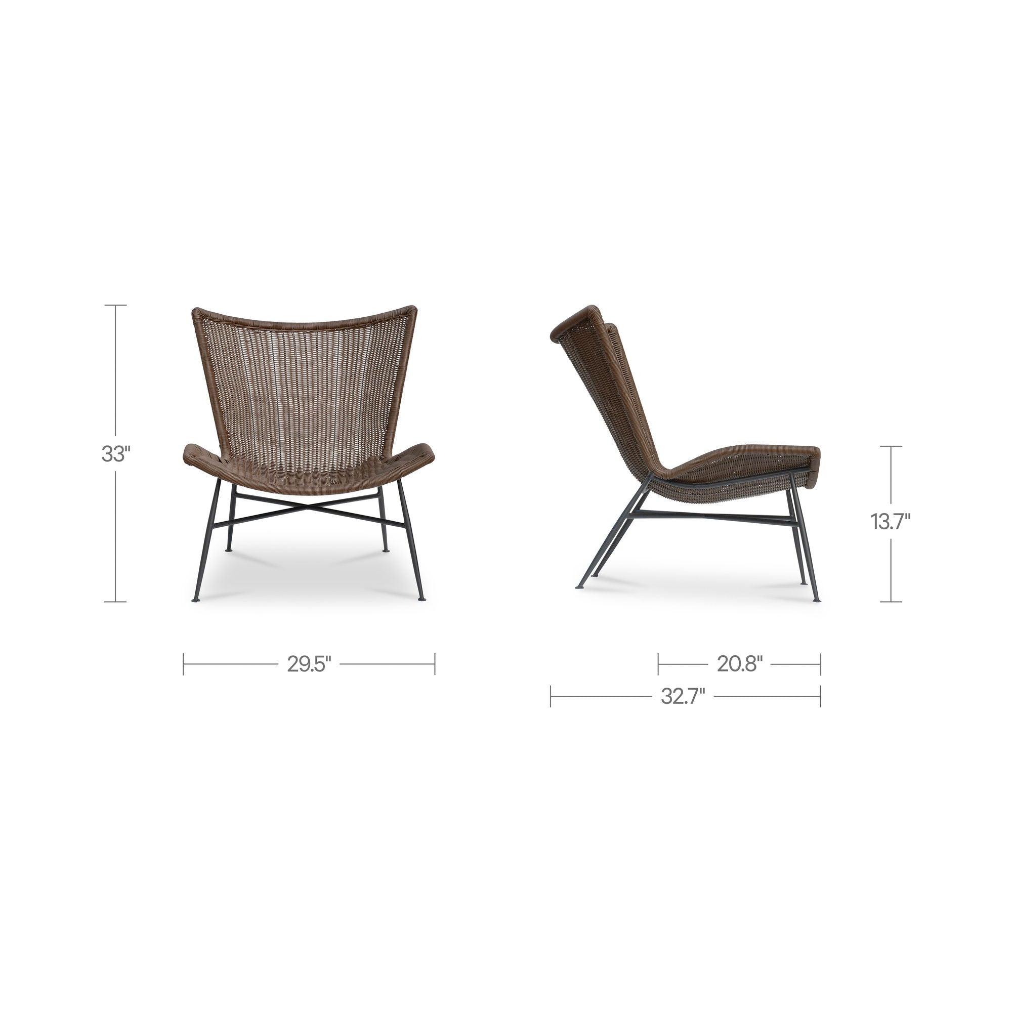 Paige - Accent Chair - Dark Brown