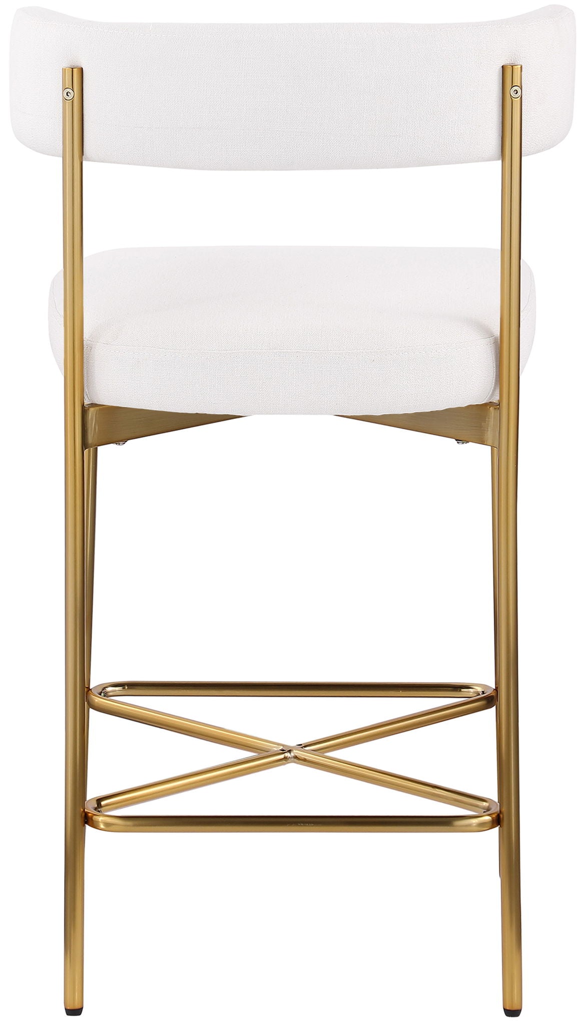 Rivage - Durable Stool With Gold Frame (Set of 2)