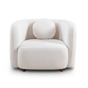 Accent Square Sofa Chair, 1 Seater Cloud Couch - White