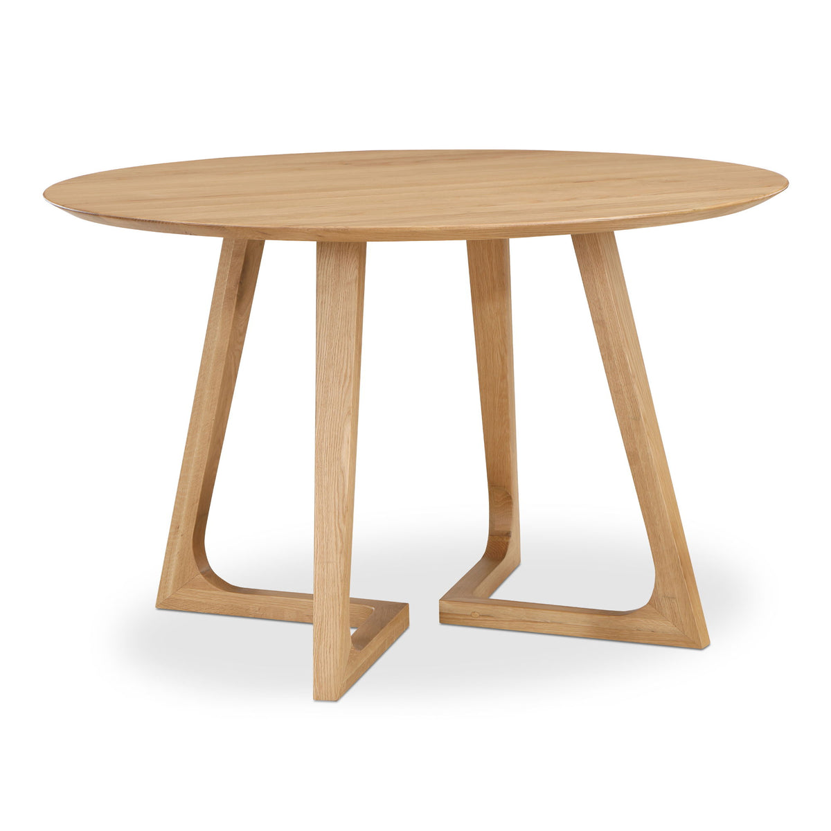 Godenza - Round Dining Table - Light Brown / Oak