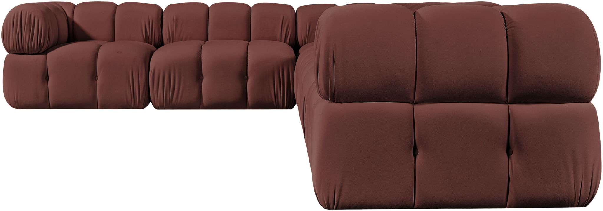 Orin - L-Shaped Velvet 6 Piece Modular Sectional