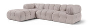 Orin - Velvet 4 Piece Modular Sectional With Chaise