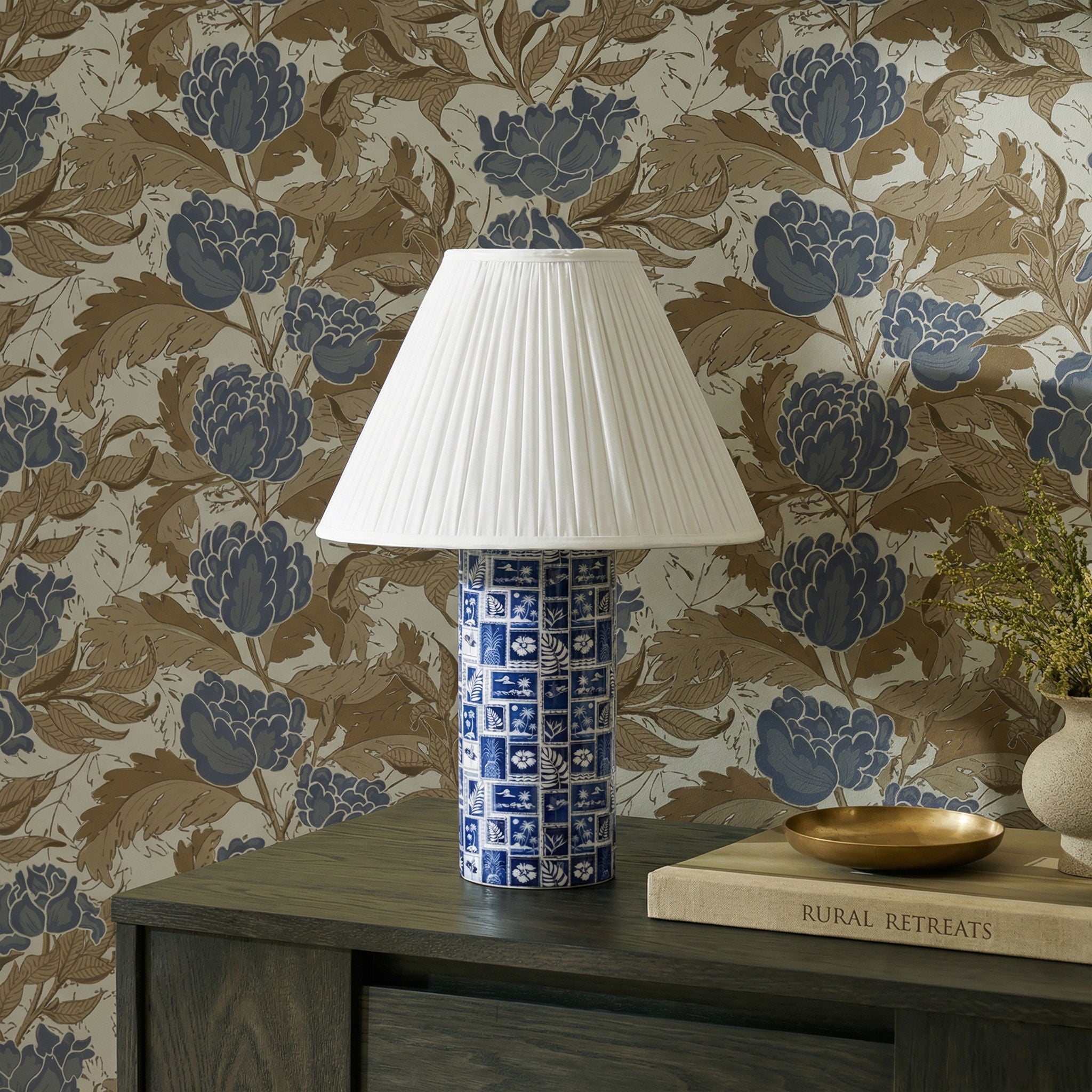 Stamp - Pleated Table Lamp - Blue
