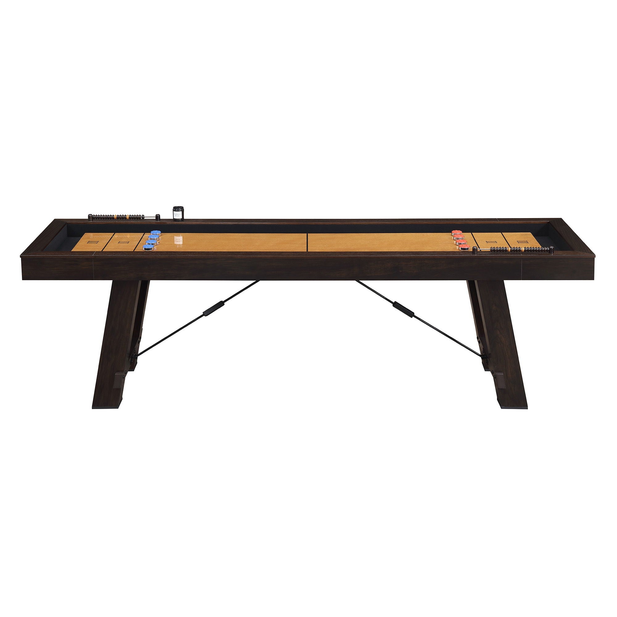 Titus - 108" Shuffleboard Table - Brown