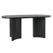 Dining Table With Curved Legs - Black
