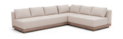 Solace - Olefin Performance Fabric 3 Piece Outdoor Patio Modular Sectional (Sofa, Loveseat & Corner Chair)