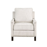 Landrum - Push Back Reclining Chair - White / Gray