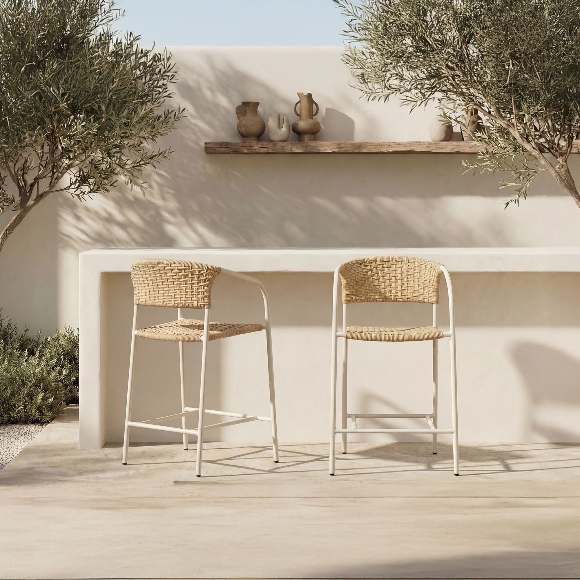 Zola - Outdoor Bar Stool - Natural