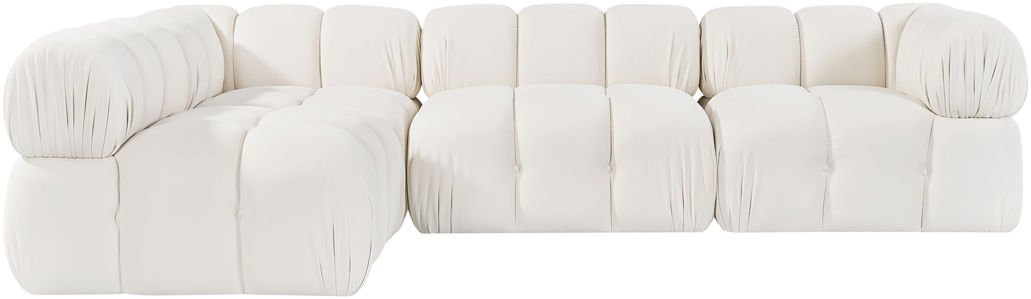 Orin - Fabric Velvet 4 Piece Modular Sectional
