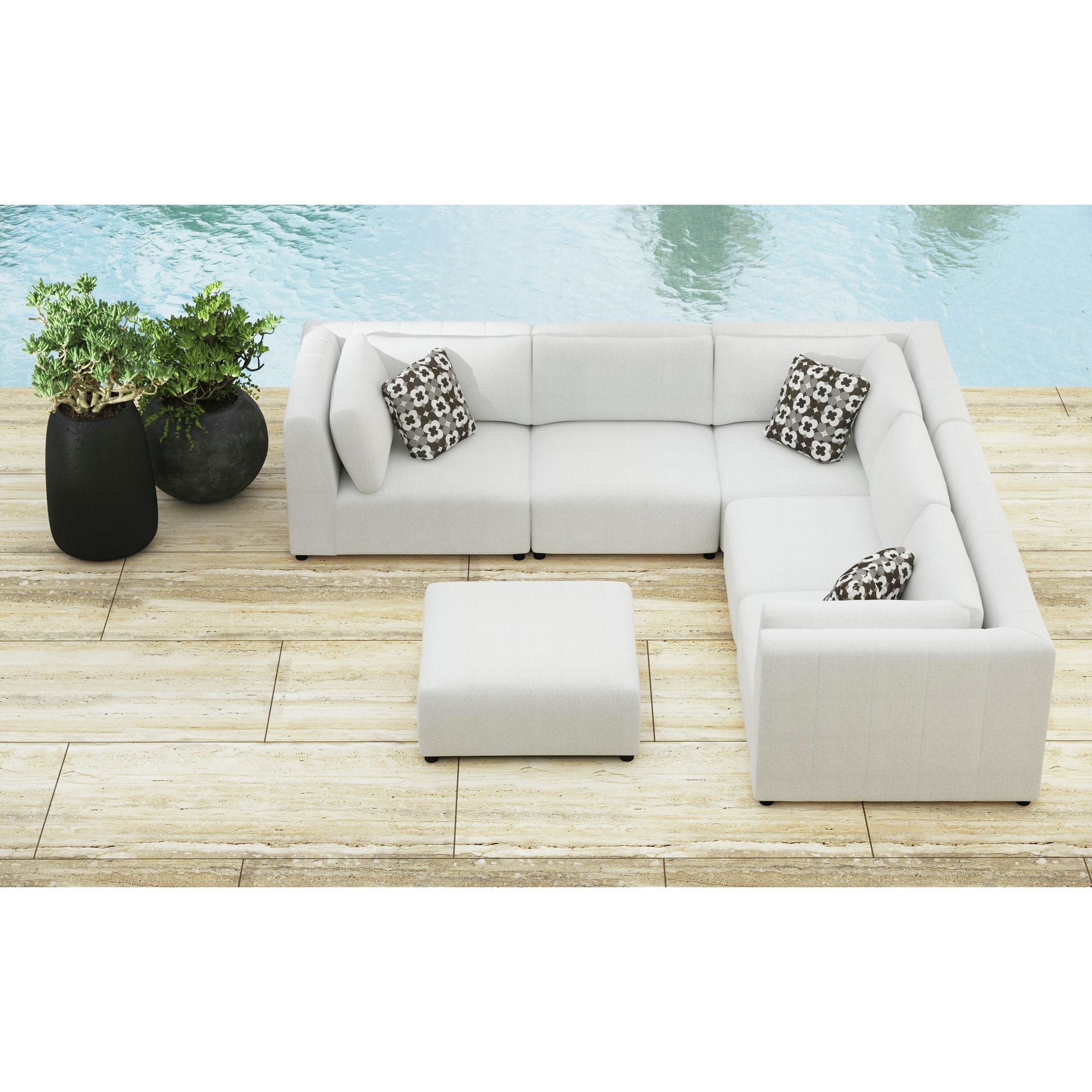 Zandara - Modular Armless Chair - Beige